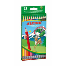 Värvilised pliiatsid Alpino Erasable, 12 värvi