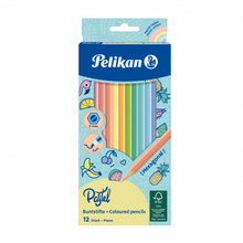 Pastelsed värvipliiatsid Pelikan, 12 värvi