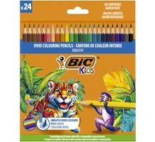 Värvipliiatsid Bic Kids Smooth, 24 värvi