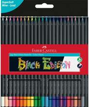 Värvipliiatsid Faber-Castell Black Edition, 24 värvi
