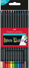 Värvipliiatsid Faber-Castell Black Edition, 12 värvi