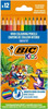 Värvipliiatsid BIC Kids Smooth, 12 värvi komplekt