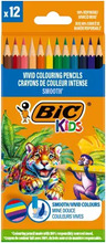 Värvipliiatsid BIC Kids Smooth, 12 värvi komplekt