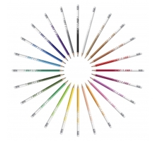 Värvipliiatsid kustutuskummiga Bic Kids Evolution Illusion, 24 värvi komplekt