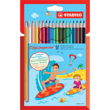 Akvarellpliiatsid Stabilo Aquacolor, 18 tk