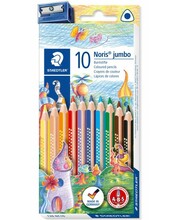 Värvipliiatsid Staedtler Noris jumbo 128, 10 värvi
