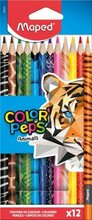 Värvipliiatsid Maped ColorPeps Animal, 12 värvi