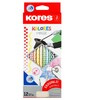 Värvilised pliiatsid Kores Kolores Magik, kolmnurksed, 3mm, kustutatavad, 12 värvi