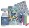 Laste vannikomplekt Hiskin Summer sinine, 75 ml + 300 ml + 5 pliiatsit + värviraamat