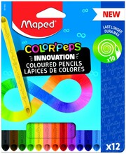 Värvipliiatsid Maped Infinity, teritamist mittevajavad, 12 värvi