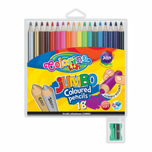Värvipliiatsid Colorino Kids jumbo, 18 värvi teritajaga