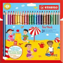 Värvipliiatsid Stabilo Trio Thick, 24 tk