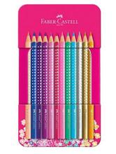 Värvipliiatsid Faber-Castell Sparkle, 12 värvi