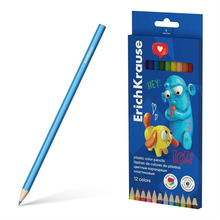Värvipliiatsid Erichkrause Jolly Friends, kuusnurkne, 12 tk