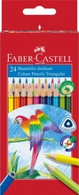 Värvipliiatsid Faber-Castell Parrot, kolmnurksed, 24 värvi