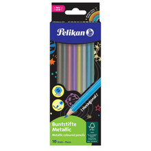Värvipliiatsid Pelikan metallic, 10 värvi
