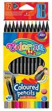 Värvipliiatsid Colorino Kids, musta korpusega, 12 värvi