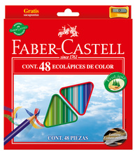 Värvipliiatsid Faber-Castell Eco, 48 värvi + teritaja