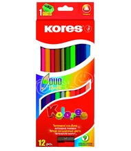 Värvipliiatsid Kores Kolores Duo, 12 tk