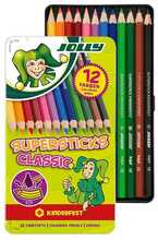 Värvilised kuusnurksed pliiatsid Jolly Classic, 12 värvi