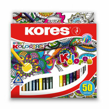 Värvipliiatsid Kores Kolores Mandala, kolmnurkne, 50 tk