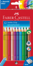 Akvarellpliiatsid Faber-Castell Grip Jumbo, 110912, 12 värvi