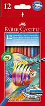 Akvarellpliiatsid Faber-Castell Fish, 12 värvi