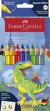 Akvarellpliiatsid Faber-Castell Jumbo Grip Dinosaur, 110922, 10 värvi