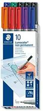 Markerid Staedtler Lumocolor F, 10 tk