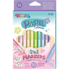 Kahepoolsed markerid Colorino Pastel 80875PTR, 10 pastelltooni