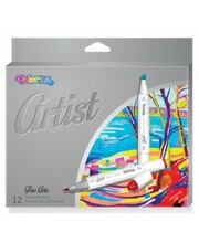 Kahepoolne markerite komplekt Colorino Artist, 12 värvi