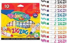 Viltpliiatsid Colorino Kids Zig Zag, 10 värvi