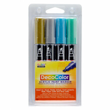 Akrüülmarkerid Marvy Uchida Decocolor Acrylic 315-4M Metalic, 4 tk