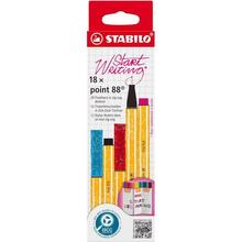 Viltpliiatsid Stabilo point 88, 18 värvi