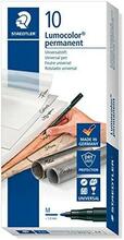 Püsiv marker Staedtler Lumocolor 317-3 M, sinine, 10 tk