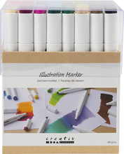 Illustratsioonimarkerid Creative, 1+8 mm, 48 tk