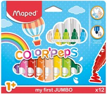 Viltpliiatsid Maped ColorPeps My First Jumbo, 12 värvi