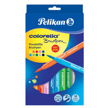 Viltpliiatsid-pintslid Pelikan Colorella Super Brush, 10 värvi