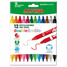 Viltpliiatsid kahepoolsed Alpino Double, 10+2 värvi