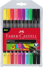 Viltpliiatsid Faber-Castell NEON kahepoolne, 10 neoonvärvi
