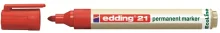 Püsiv marker Edding EcoLine 21, punane, 1,5-3 mm, 10 tk