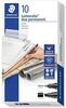Püsimarker Staedtler Lumocolor 348 B, must, 10 tk
