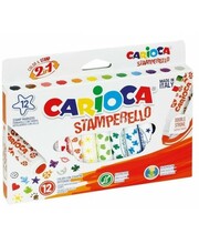 Viltpliiatsid templitega Carioca, 12 värvi