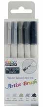 Viltpliiatsid Marvy Artist Brush, 1100-5H Grey, 5 tk