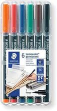 Marker Staedtler Lumocolor S perm, 6 tk