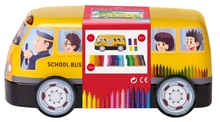 Viltpliiatsite komplekt Faber-Castell koolibuss: 33 viltpliiatsit + 10 kinnitusklambrit