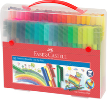 Viltpliiatsid Faber-Castell Connector Pens Carry case, 80 värvi