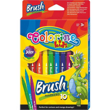 Teptikuga vildikad Colorino Kids Brush, 10 värvi