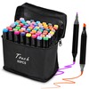 Markerid Extralink Alcohol marker set, 60 värvi, dual tips