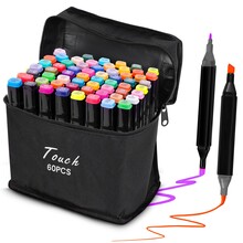 Markerid Extralink Alcohol marker set, 60 värvi, dual tips
